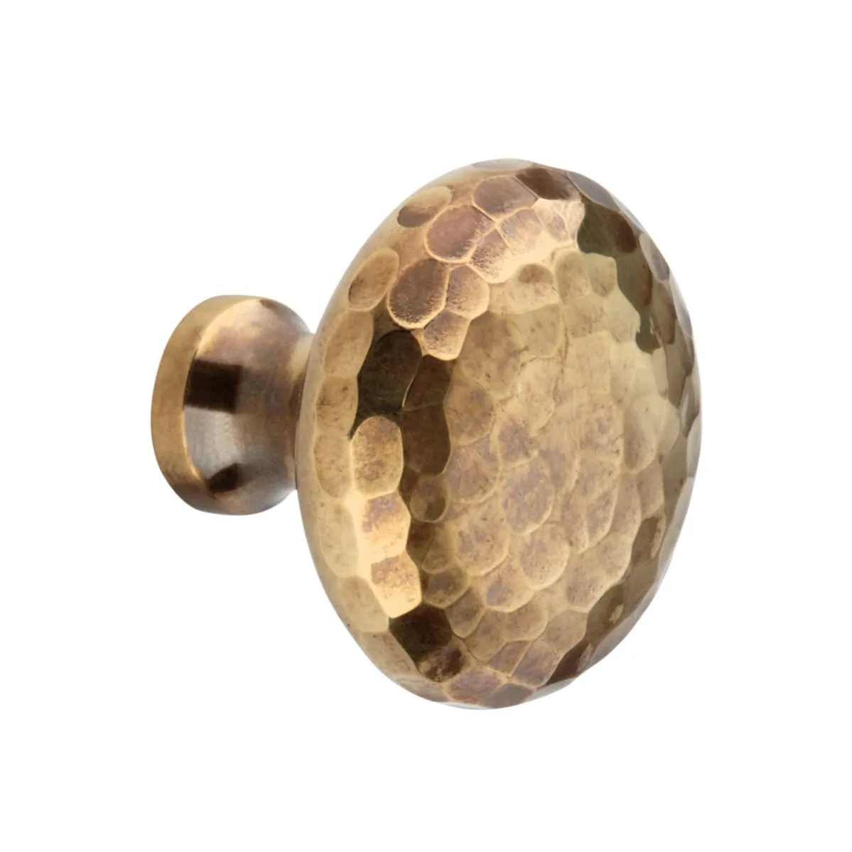 Hammered Mushroom Cabinet Knob – Solid Brass
